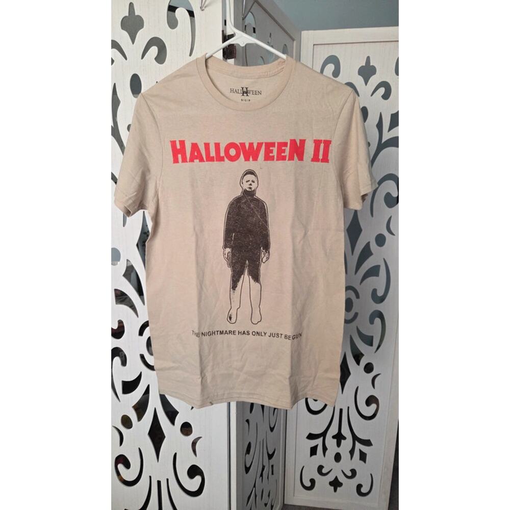 Halloween II Michael Myers Tee Medium Gray Horror Movie Graphic Shirt